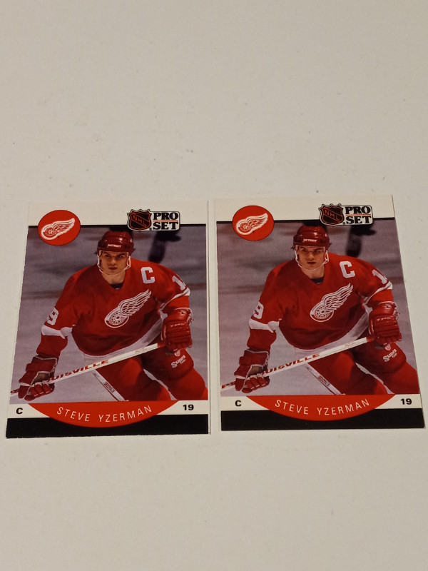 Hockey Cards Error Steve Yzerman Pro Set White Border HTF in Arts & Collectibles in Trenton