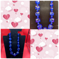 Joan Rivers Extra Blue Long Beaded Necklace