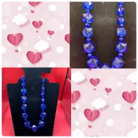 Joan Rivers Extra Blue Long Beaded Necklace