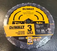 New 3 pack of Dewalt saw blades
