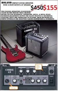 ROLAND Cube-15 Compact guitar amplifier 15-watt