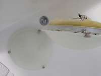 2x 16-inch 3-Light Flush mount Ceiling Light with Alabaster Glas