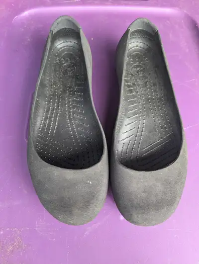 Crocs Women's Flat Slipons Black Size W 8, View more