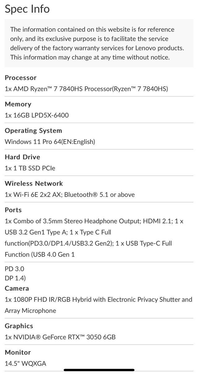 Lenovo Slim Pro 7 | 14” Touch Display | 16 GB ram | RTX 3050  in Laptops in Hamilton - Image 2