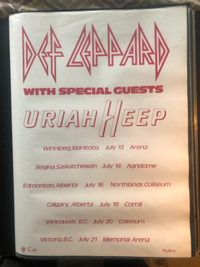 Original 1983 Def Leppard Pyromania Tour Concert Poster