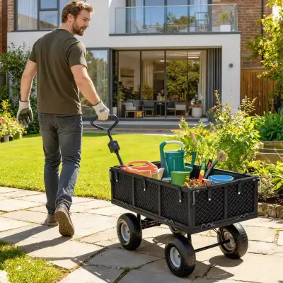 Steel Garden Cart, Utility Wagon Cart with Removable Liner, View more