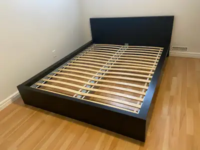 Delivery$: Queen sz solid bed frame with slats , View more