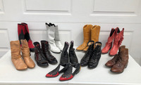 Leather boots , cowboy  , roper etc