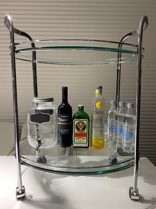 Bar Cart  With Tempered Glass Shelves by Furniture of America in Other in City of Toronto
