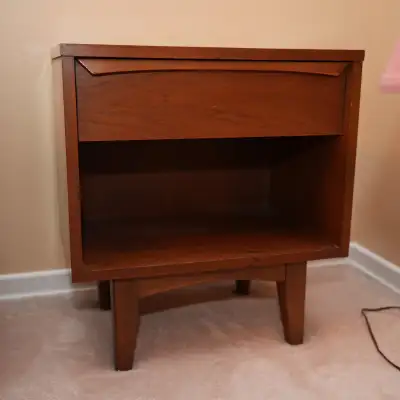 Vintage Mid-Century Modern Walnut Nightstand / Side Tables, View more