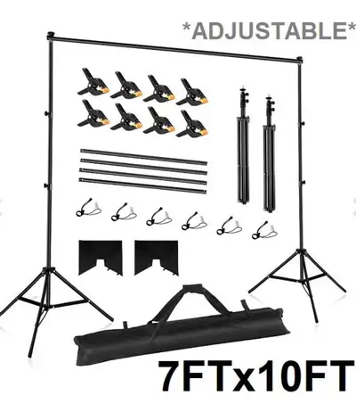 New - Used at our baby shower for 4 hours as a backdrop for family photos ADJUSTABLE PHOTOGRAPHY BAC...