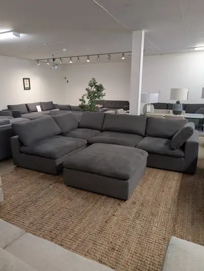 XXL CLOUD EQ3 MODULAR 5-PIECE FEATHER FILL REVERSIBLE SOFA FREE, View more