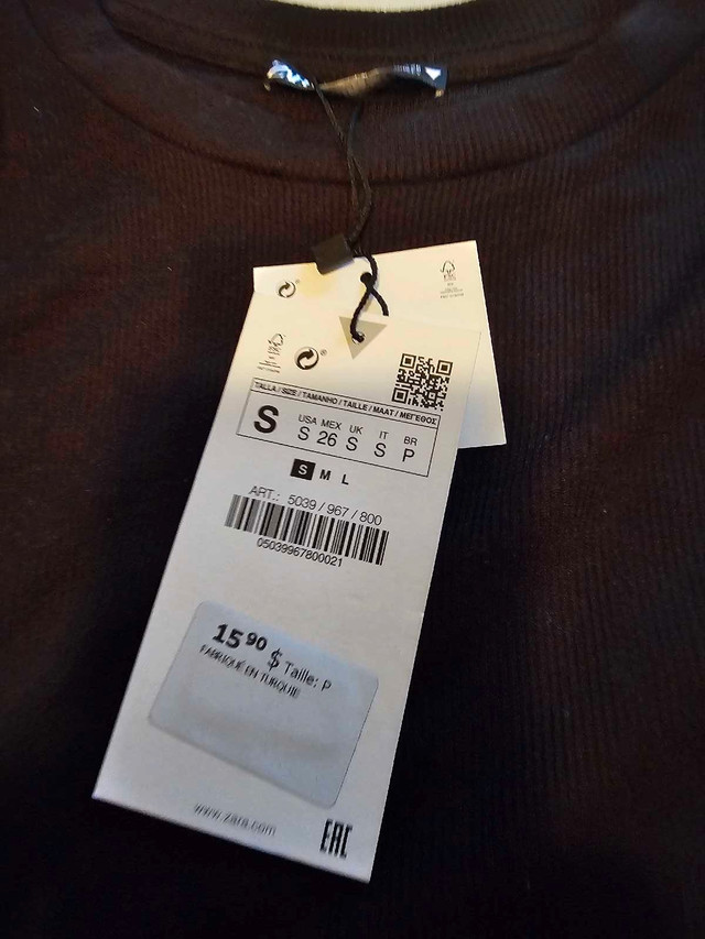 Zara tops..brand new  $5 each..cash only dans Femmes - Hauts et vêtements d'extérieur  à Ville de Montréal - Image 2