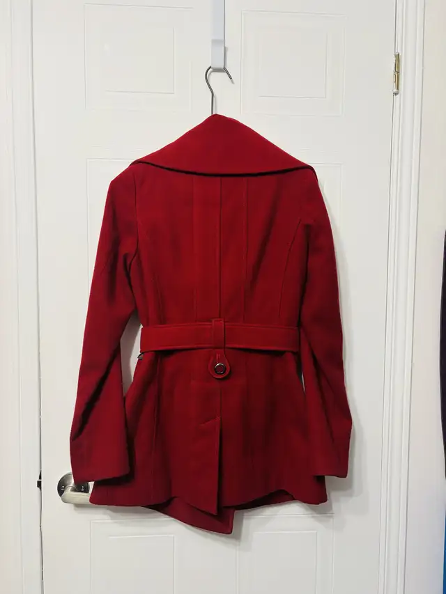 Manteau en laine rouge XS - Red wool coat XS in Women's - Tops & Outerwear in City of Montréal - Image 4