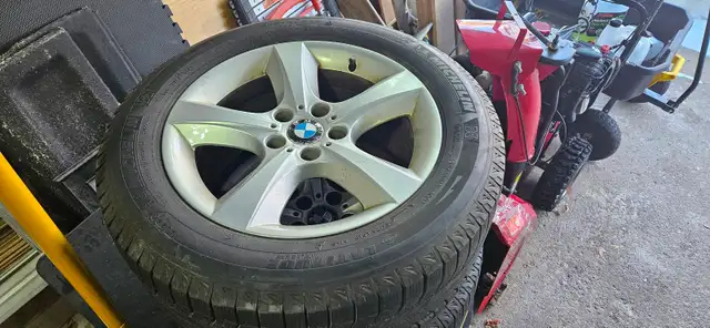 4 winter tires and rims (255/55 R18 Michelin) for BMW X5 in Tires & Rims in Markham / York Region - Image 2