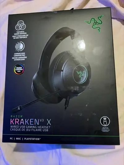 Razer KrakenV3 X gaming headset brand new, View more