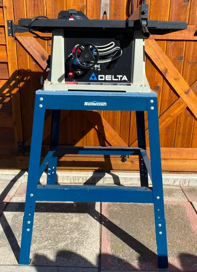 Delta 10" Benchtop Table Saw + Mastercraft Stand – $100 FIRM, View more