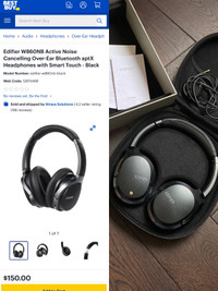 Edifier W860NB Active Noise Cancelling Over-Ear Bluetooth