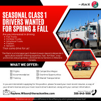 CLASS 1 DRIVERS NEEDED - Full-time and Seasonal Work Available