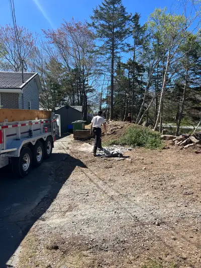 Towing and hauling services 16’ dump trailer 20’ flat deck Contact for a quote 9024415082