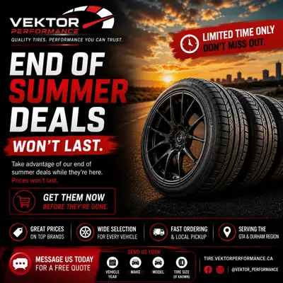 ☀️ Summer Tire Special – Limited Time Get your vehicle road-trip ready with premium Summer Tires fro...