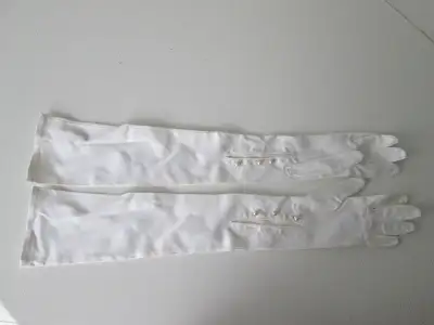 Vintage Opera Length Gloves With Pearl Buttons Small Gants, View more
