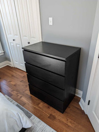 Ikea black dresser 4 drawers