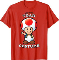 Super Mario This Is My Toad Costume T-Shirt Men's SZ Medium