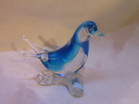 Blue Art Glass ~ Bird