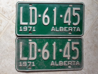 1971 License Plate (Set)