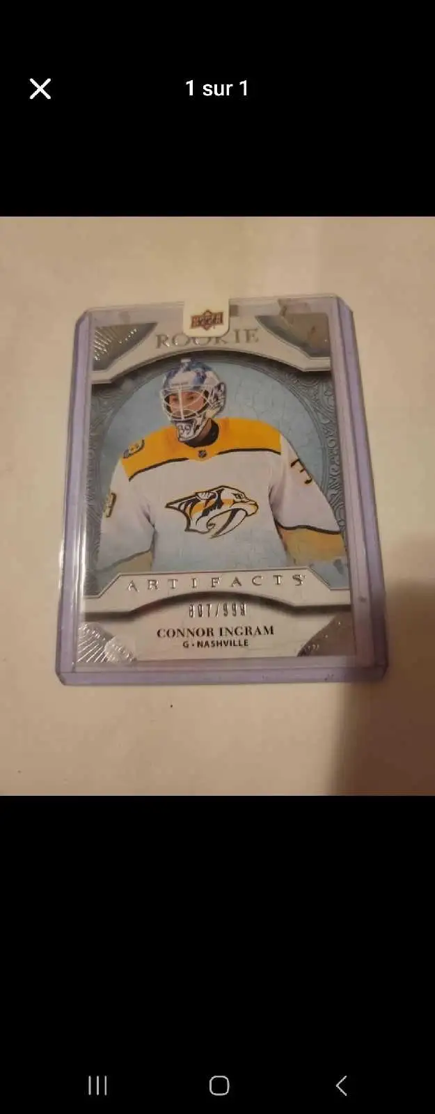 Carte de hockey Upper Deck Connor Ingram Artifacts in Hockey in Laval / North Shore - Image 2