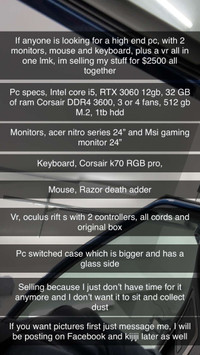 Gaming computer with extras 