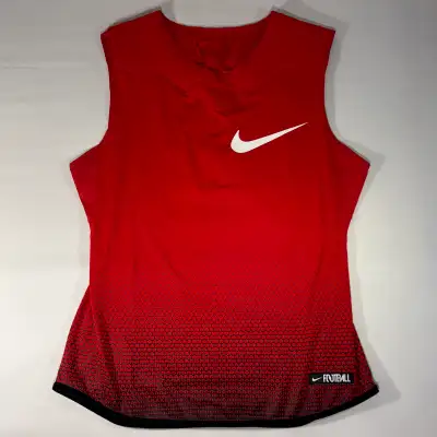 NIKE VAPOR SPEED RED WHITE INTEGRATED PADDING FOOTBALL TOP SHIRT, View more