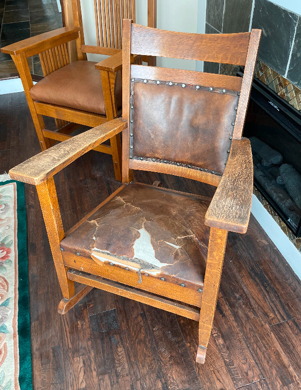 Comfy and Rustic Mission Rocking Chair in Chairs & Recliners in Revelstoke