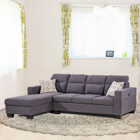 Big Sale On New Grey Sectional Sofa with USB connectivity Port