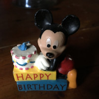 Vintage MICKEY MOUSE Disney Candle Birthday Cake Candle Topper