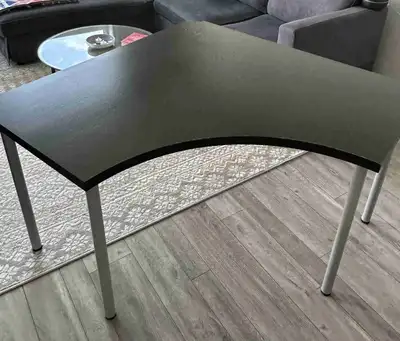 IKEA L-shaped corner desk in dark brown, View more