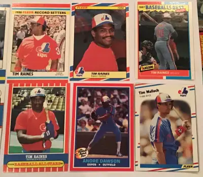 1980s MTL Expos 15 Star Cards: Dawson, Raines, Carter + Pack, View more