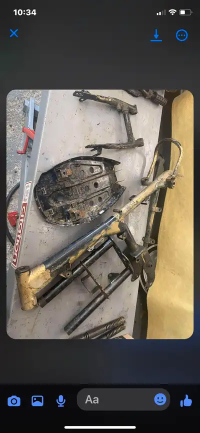 I'm offering powder coating services for motorcycle parts. As you can see, I start with rusty, used...