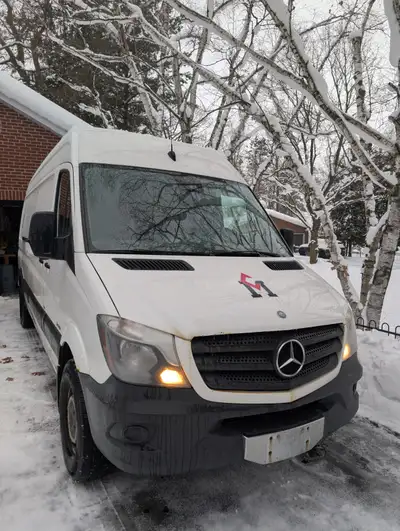 2014 Mercedes-Benz Sprinter 2500 High Roof Cargo 170"WB 6cyl 3L Diesel. As is. Winter rubber and rim...