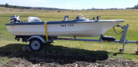 14 ft boat and 20 hp motor  for sale 