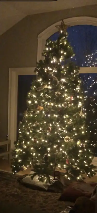 Prelit 9' Christmas Tree with multi colour LED Lights, View more