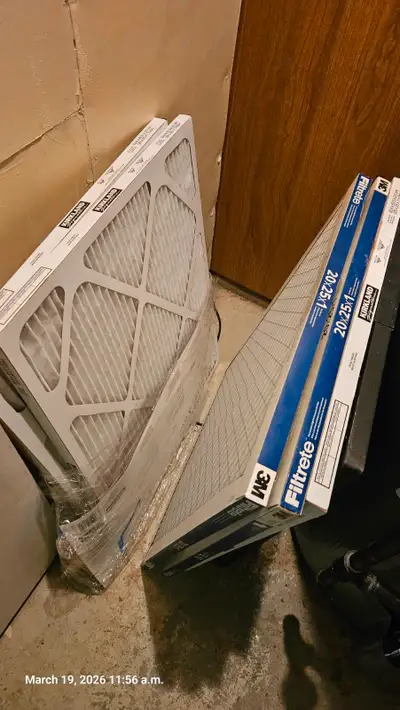 5 Furnace filters, $50, Size 20/25/1, View more