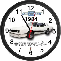 1984 Chevrolet Monte Carlo SS (White) Custom Wall Clock - New