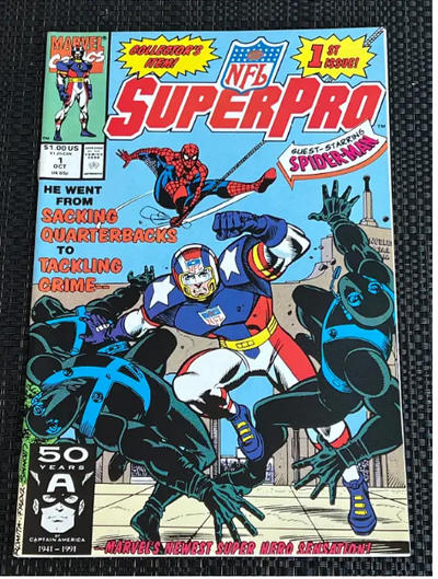 Marvel Comics NFL SuperPro#1 Spider-Man! Comic book, View more