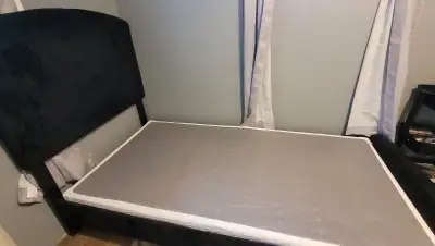 Black Bed Frame w/ Box Spring, View more