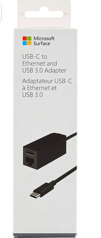 Brand New Microsoft Surface USB-C to Ethernet and USB-3 Adapter