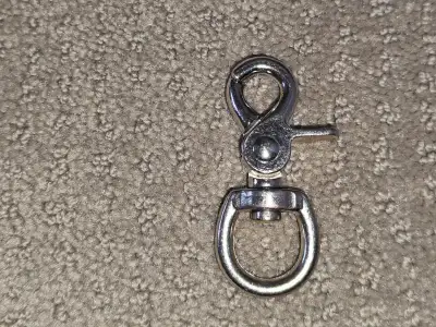 Snap Hooks w/ Trigger - Steel Lobster Claw Clasps for Keychain, View more