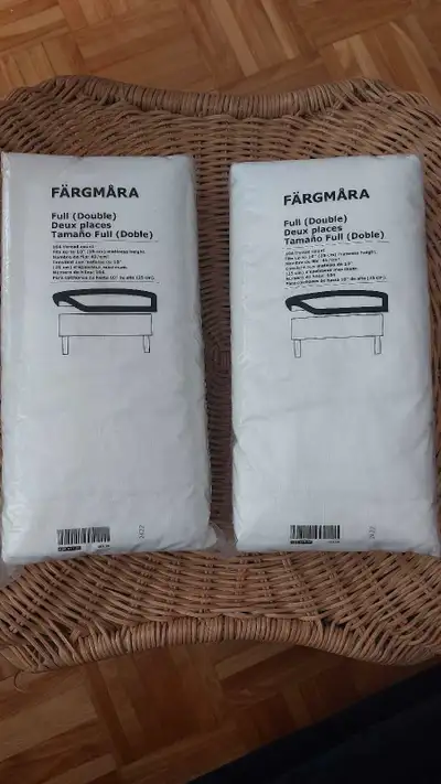 ️ Draps-housses IKEA FÄRGMÅRA – Deux places (lit double) Couleur : blanc – passe-partout et élégant...