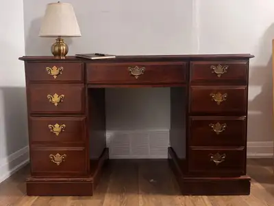 Beautiful Traditional Wood Office Desk – 5 Drawers , View more